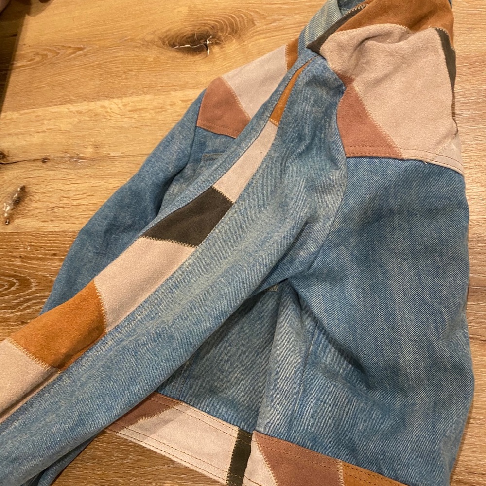 free people suede denim jacket *BRAND NEW - Picture 3 of 4